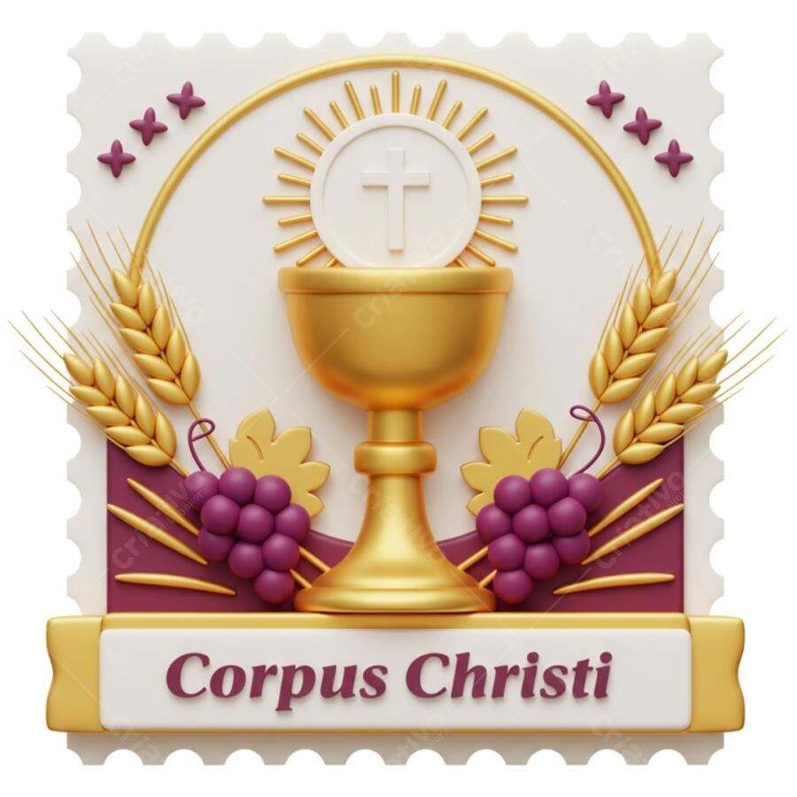Post Instagram Corpus Christi PNG com fundo transparente