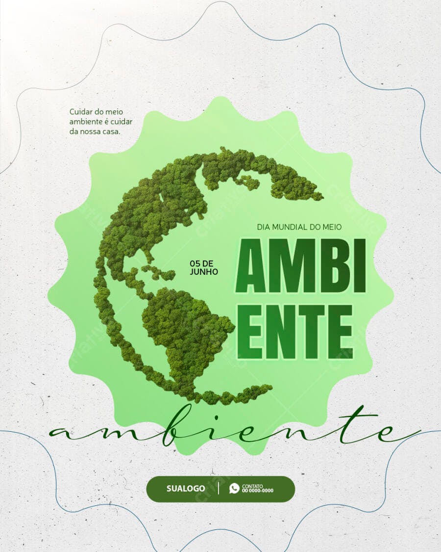 Flyer Dia Mundial do Meio Ambiente PSD Editável