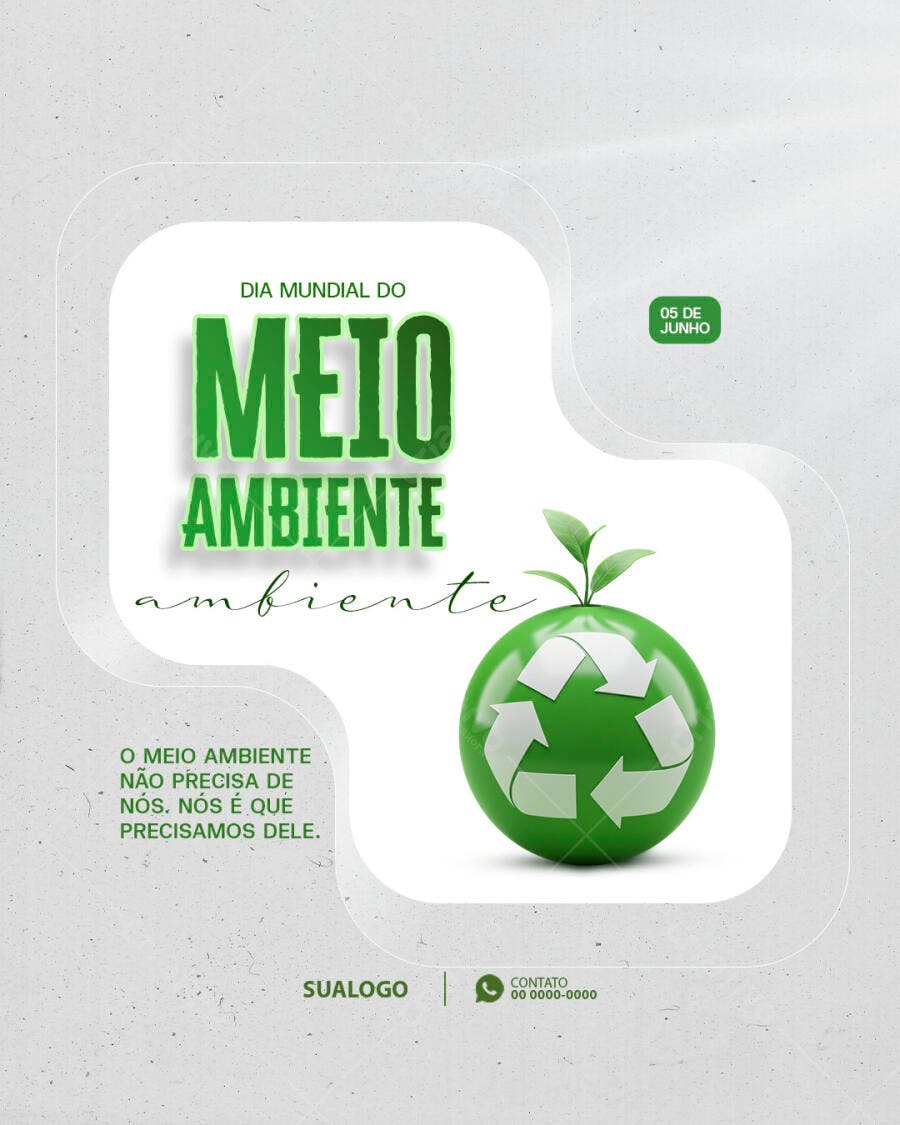 Postagem Dia Mundial do Meio Ambiente PSD Editável