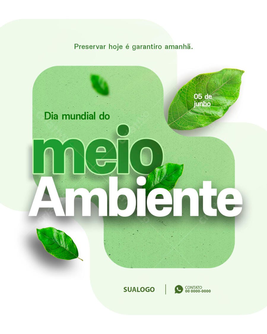 Post para o Dia Mundial do Meio Ambiente PSD Editável