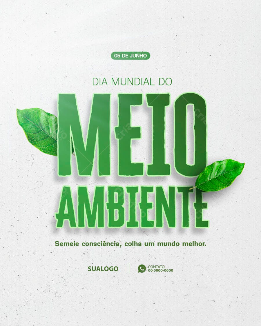 Flyer Dia Mundial do Meio Ambiente PSD Editável