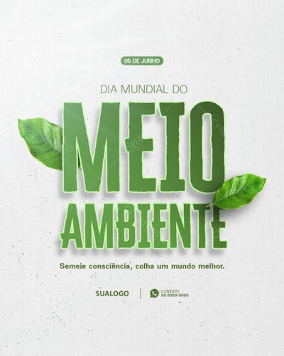 dia do mundial do meio ambiente 5 de junho 5