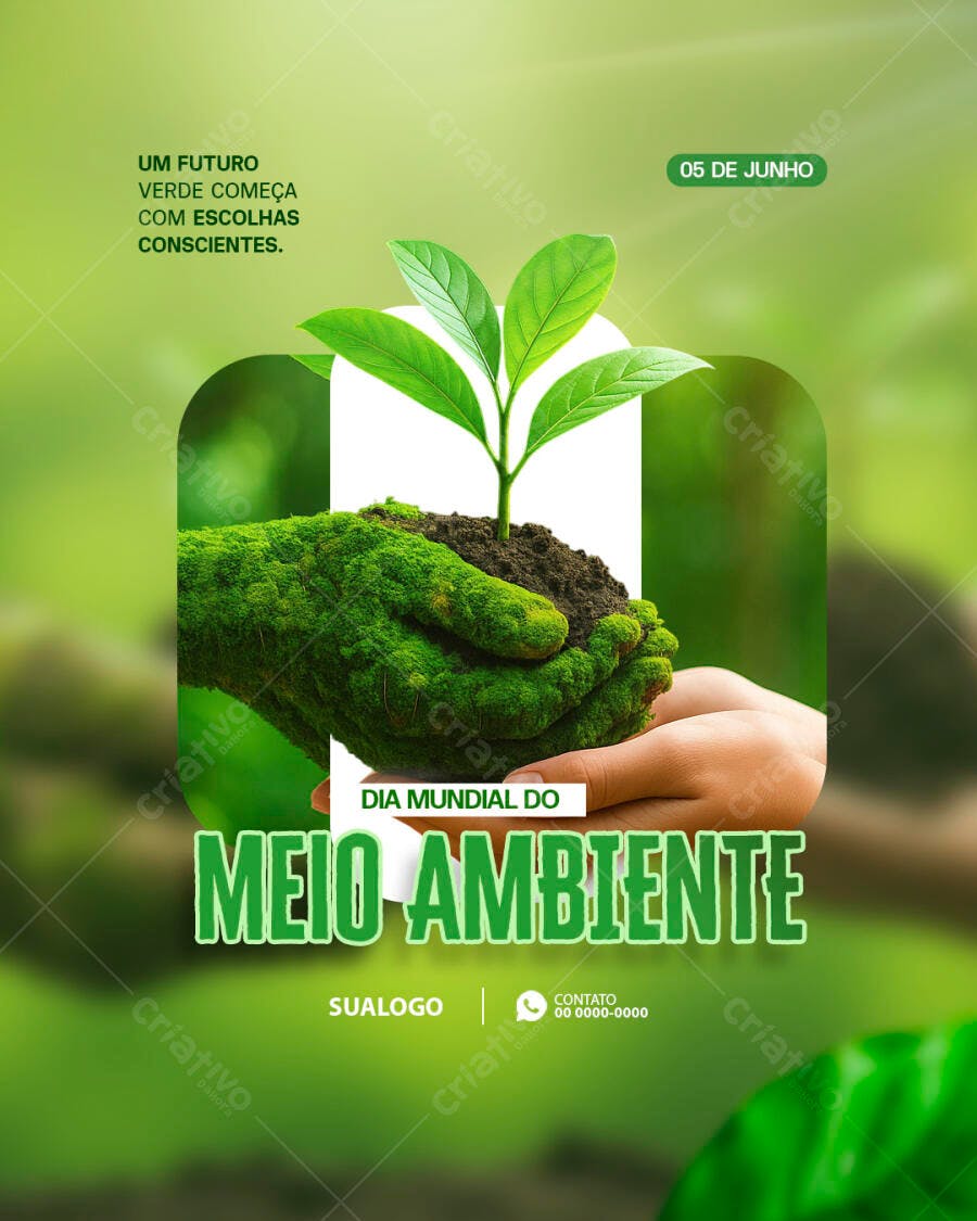 Flyer Dia Mundial do Meio Ambiente PSD Editável