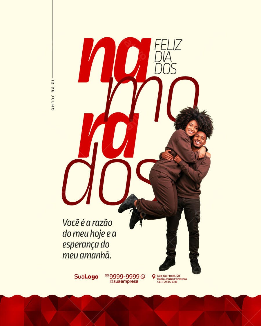 Post para o Dia dos Namorados PSD Editável