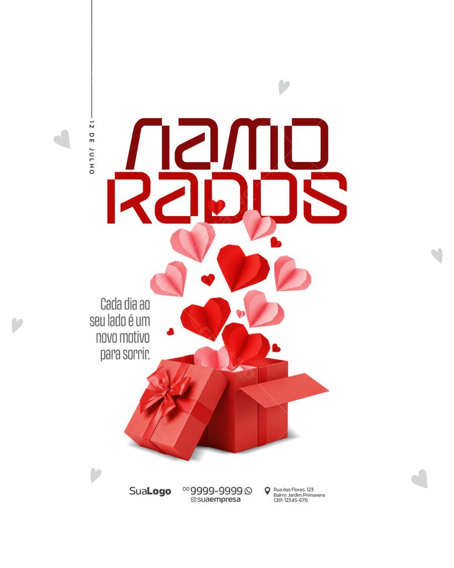 Flyer para Dia dos Namorados PSD Editável