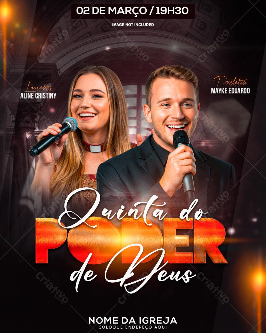 Flyer para Evento Gospel PSD Editável