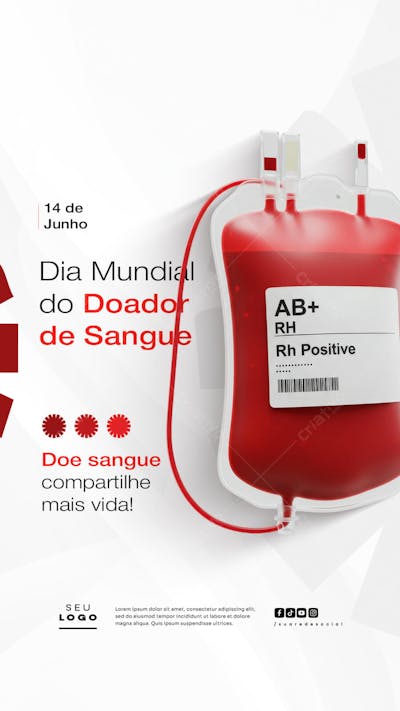 Dia Mundial do Doador de Sangue 14 de Junho social media post story (5)