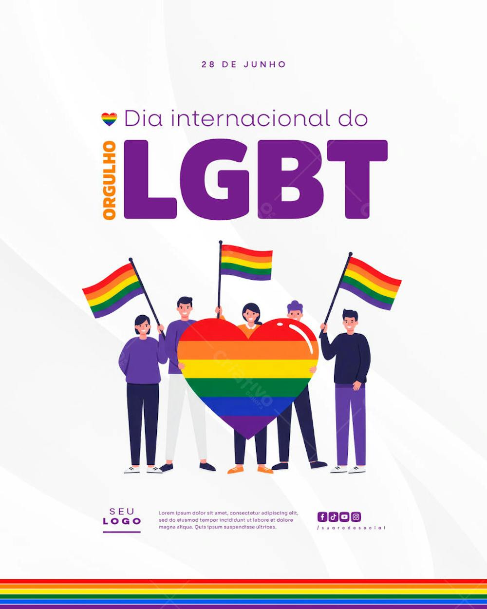 Dia Internacional do Orgulho LGBT 28 de junho social media feed (2)
