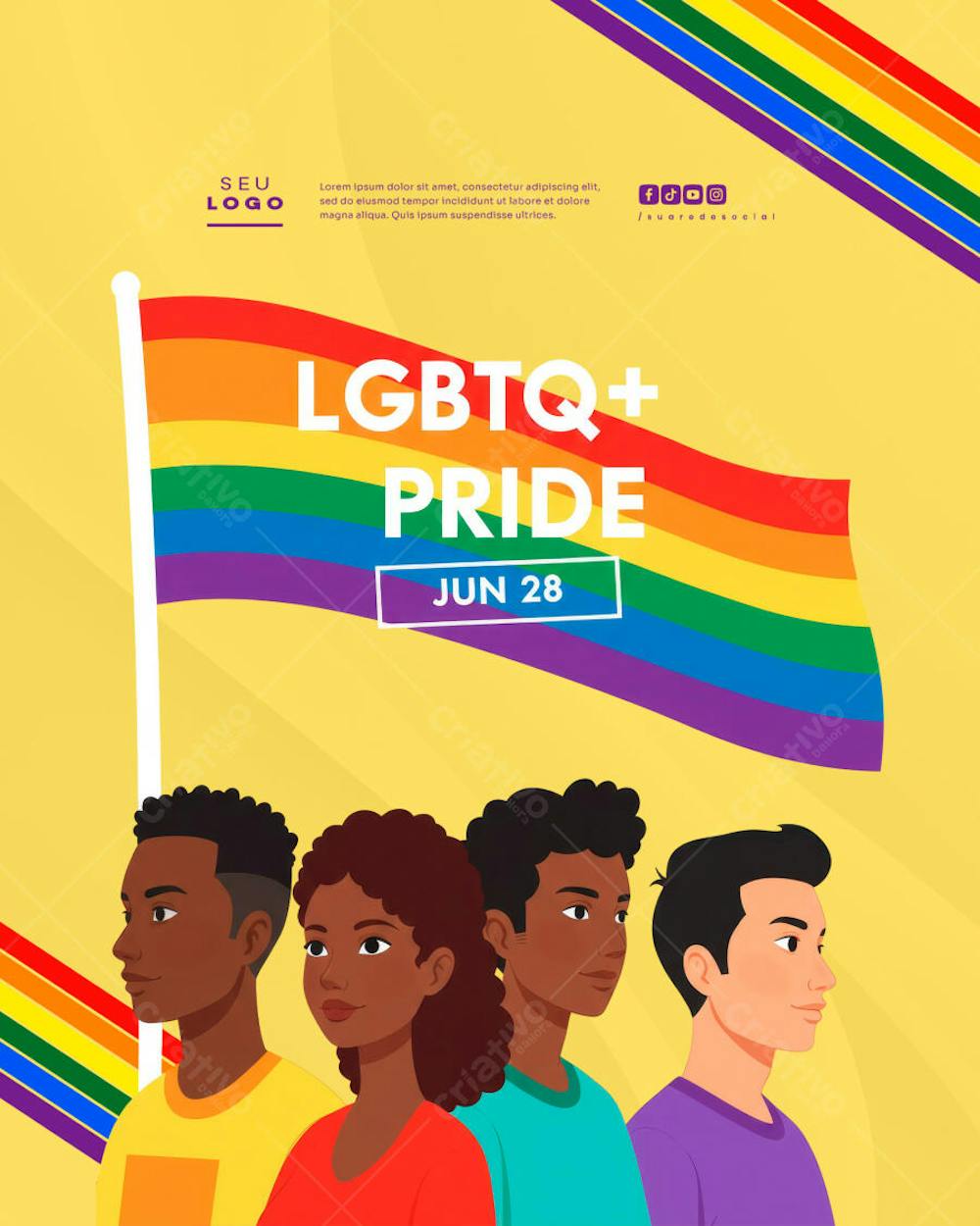 Dia Internacional do Orgulho LGBT 28 de junho social media feed (5)