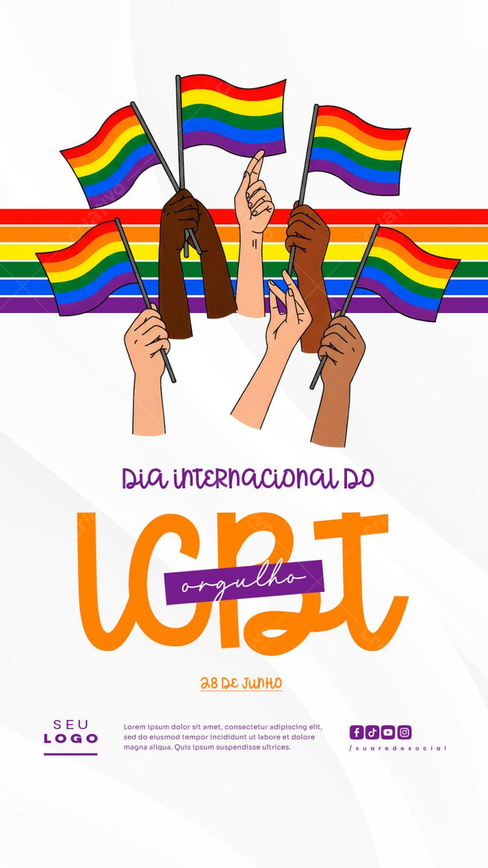 Dia Internacional do Orgulho LGBT 28 de junho social media story (2)