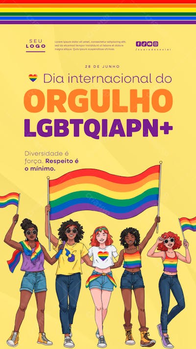 Dia Internacional do Orgulho LGBT 28 de junho social media story (1)