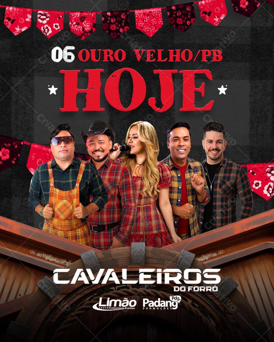 Flyer Show Cavalheiros do Forró PSD Editável
