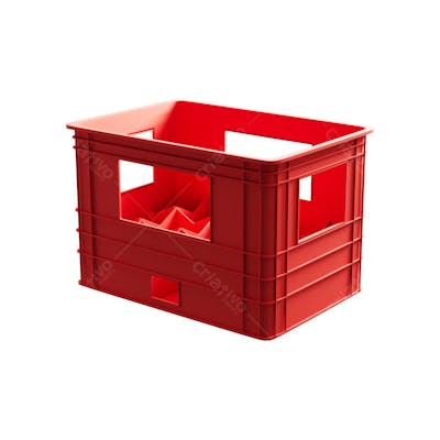 Caixa de Garrafas Vermelho 3d png