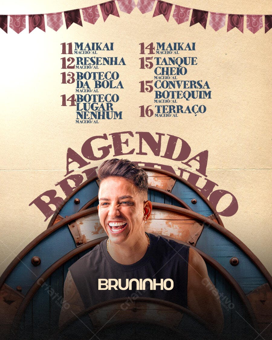 Flyer Bruninho Maceió PSD Editável