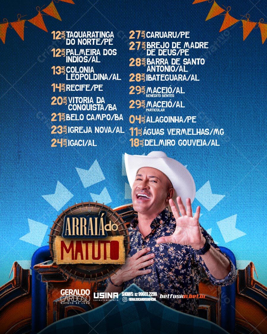 Flyer Arraial do Matuto PSD Editável