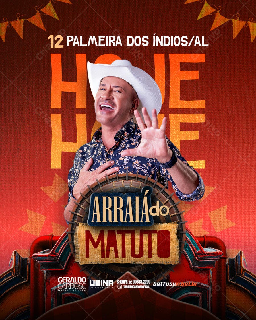 Flyer Arraial do Matuto PSD Editável