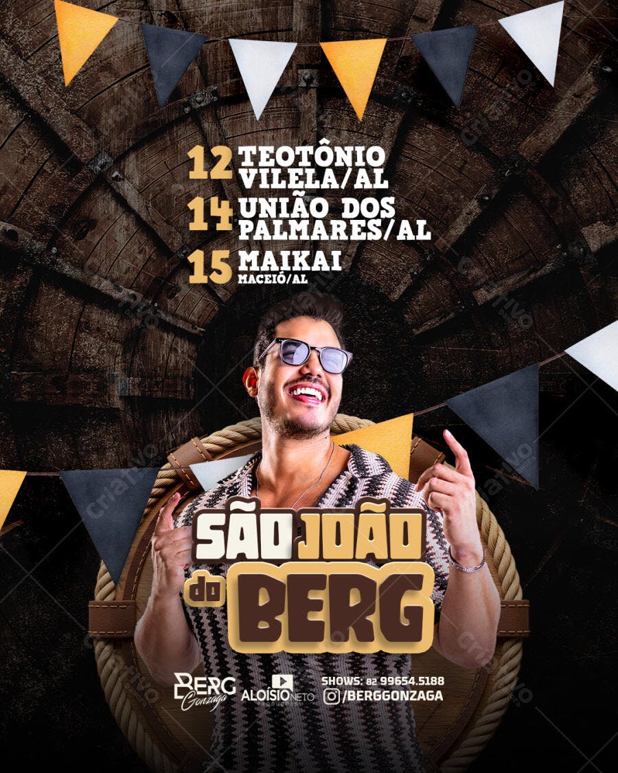 Flyer São João do Berg PSD Editável