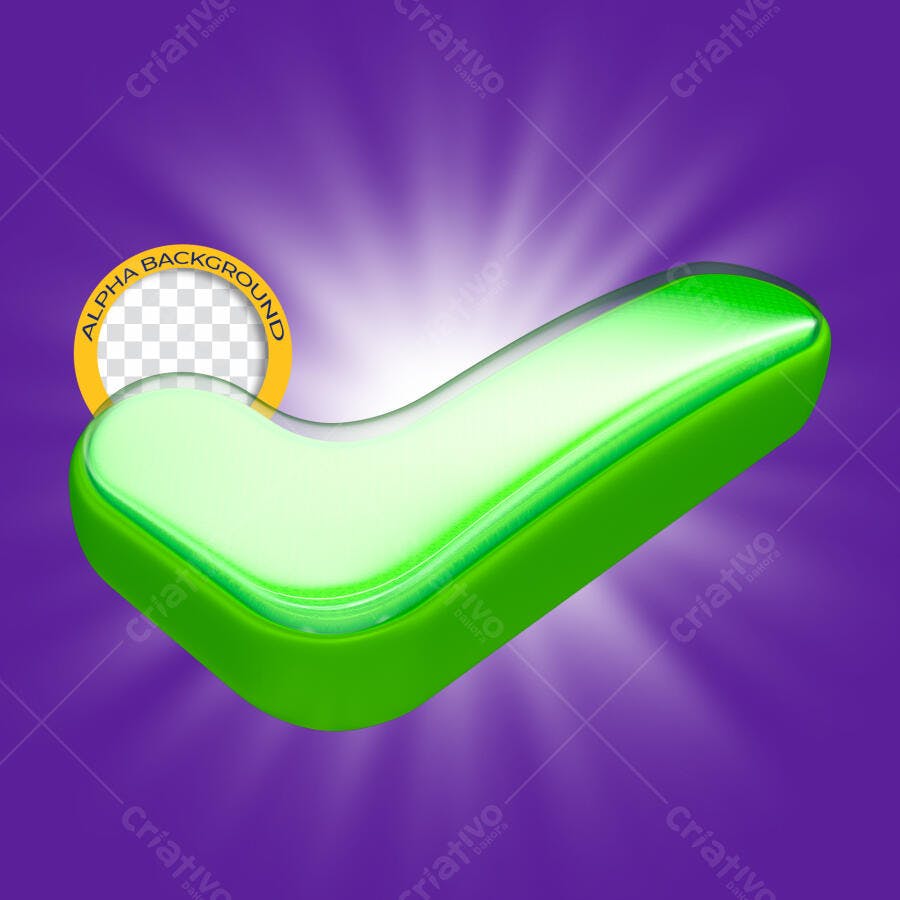 Banner Simbolo de Aprovação Verde PNG com fundo transparente