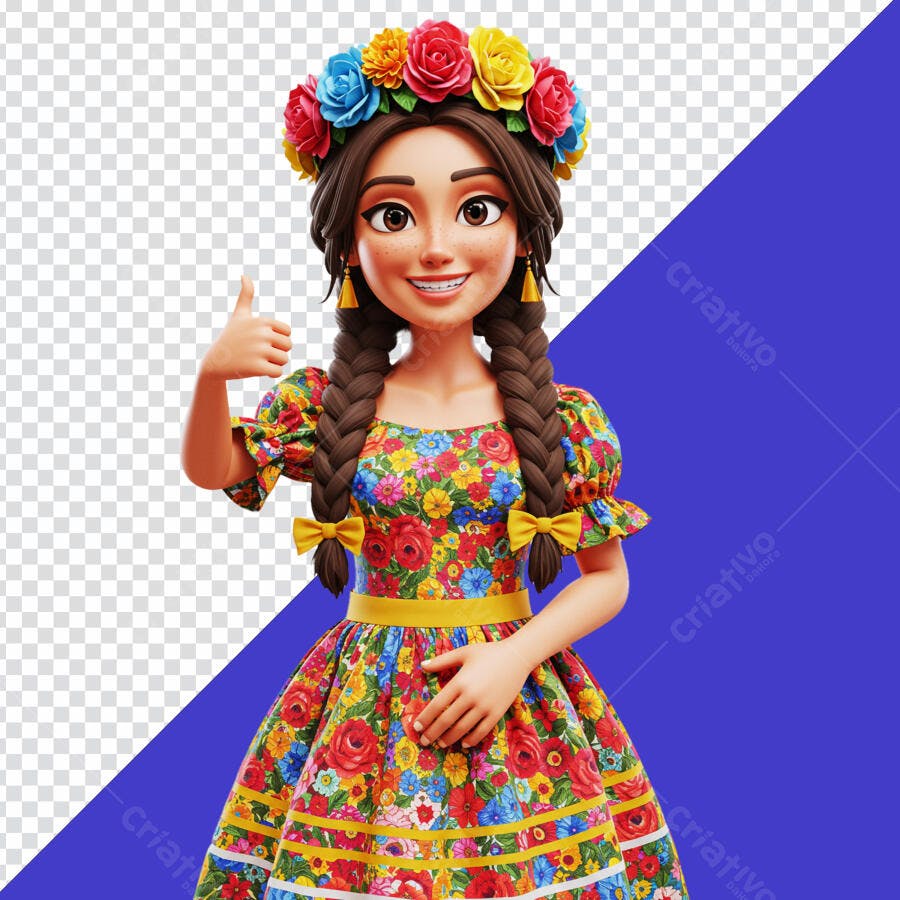 Ilustração Festa Junina PSD Editável
