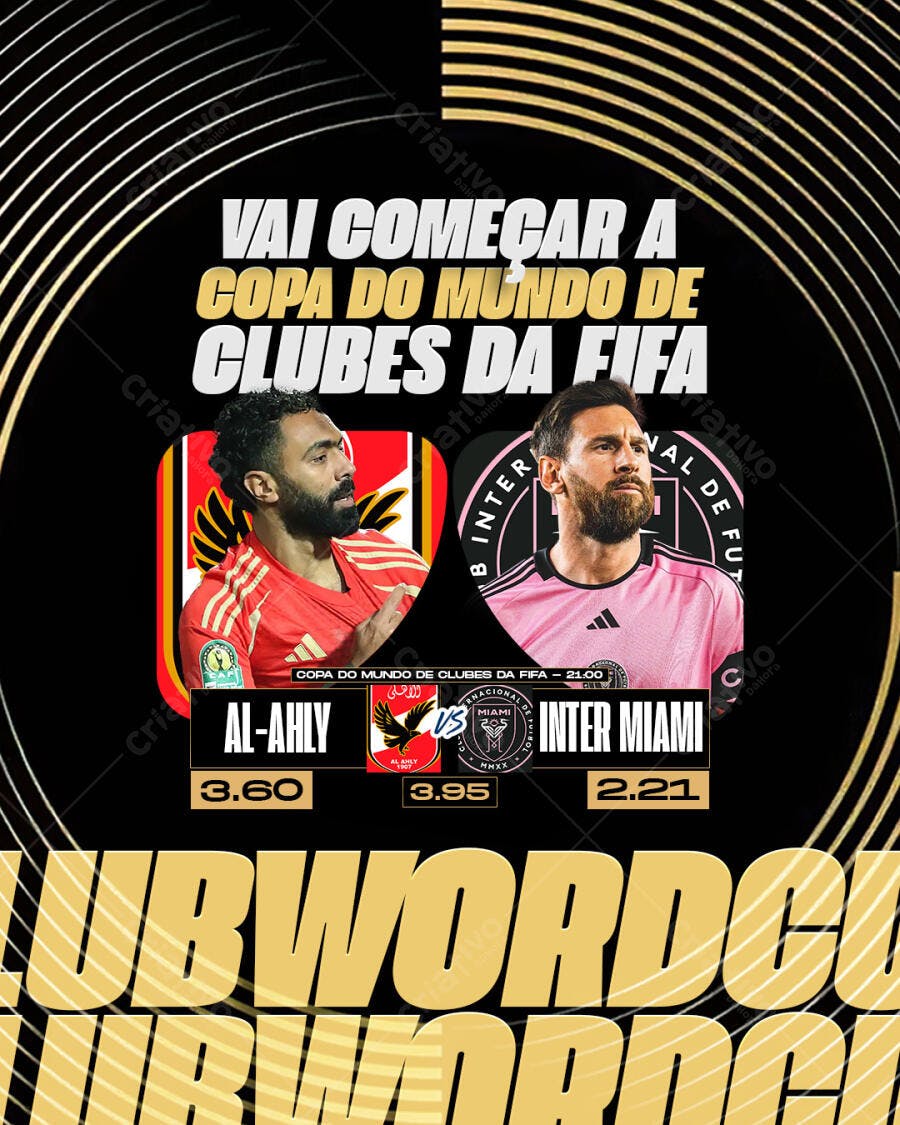Flyer Copa do Mundo de Clubes da FIFA PSD Editável