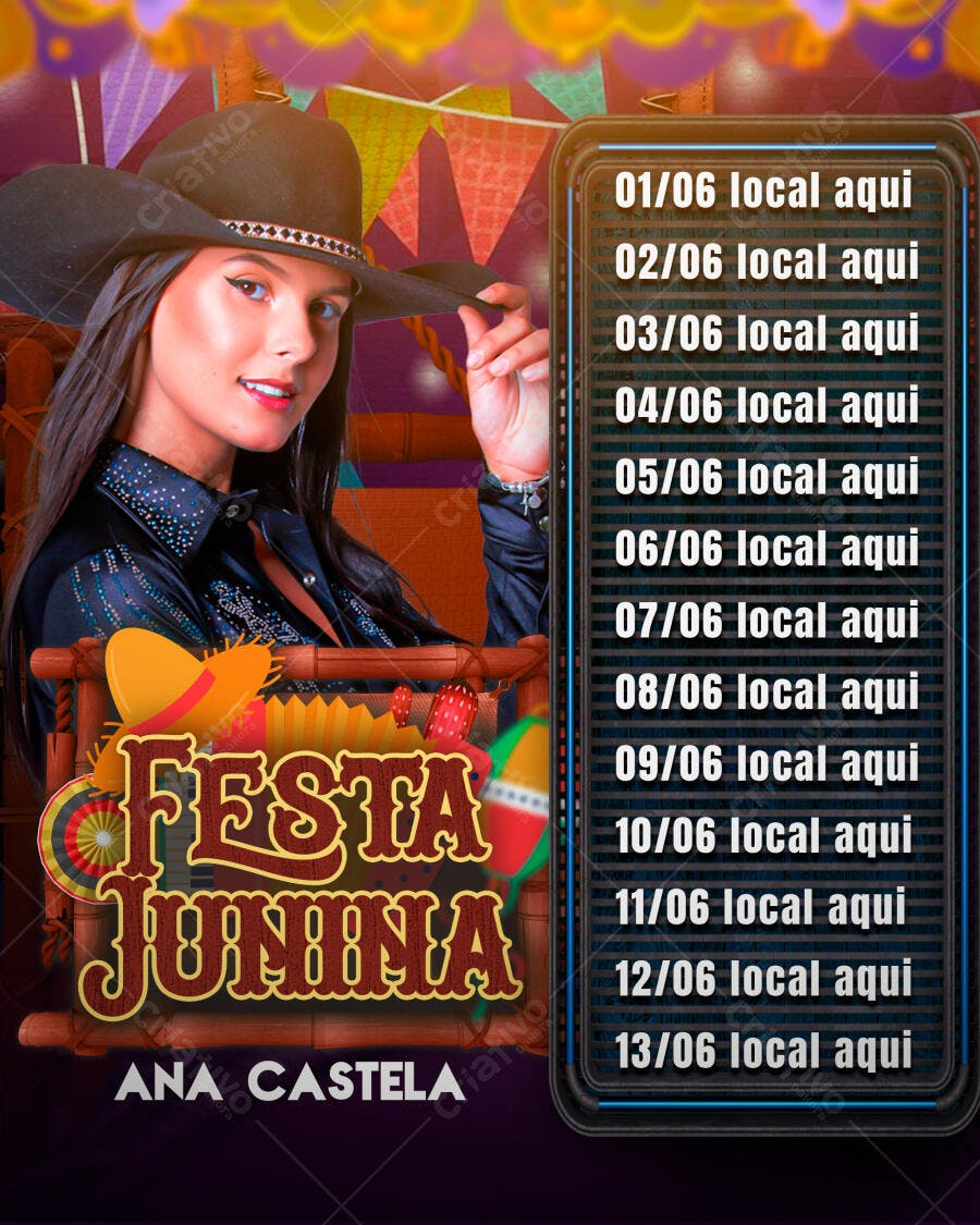 Flyer Festa Junina PSD Editável