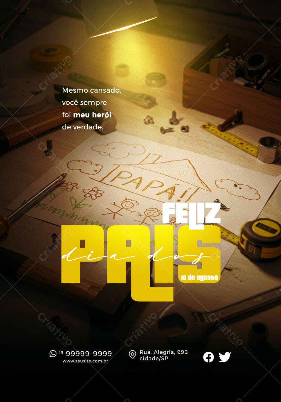 Flyer para o Dia dos Pais PSD Editável