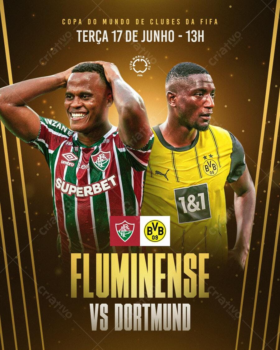 Flyer Copa do Mundo de Clubes da FIFA PSD Editável