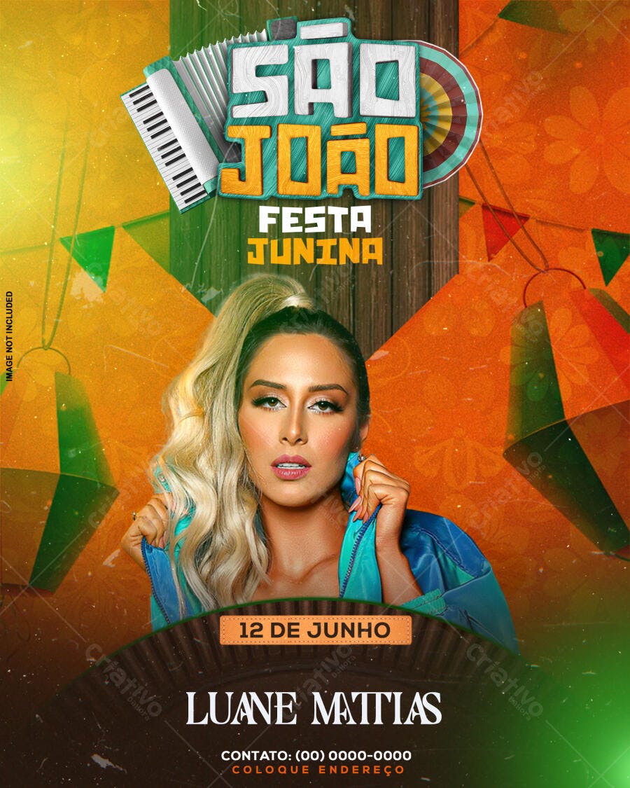 Flyer Festa Junina 12 de Junho PSD Editável