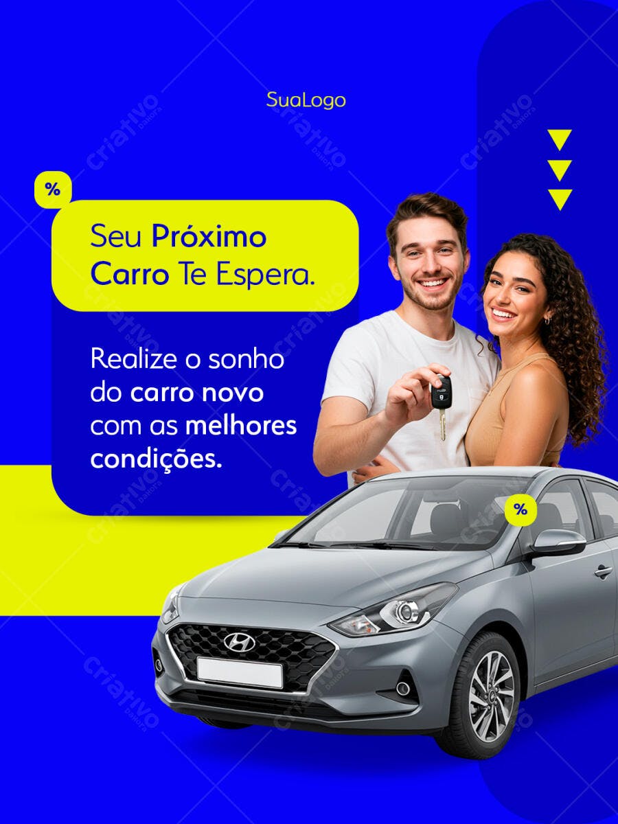 Postagem para Redes Sociais Carro Novo PSD Editável