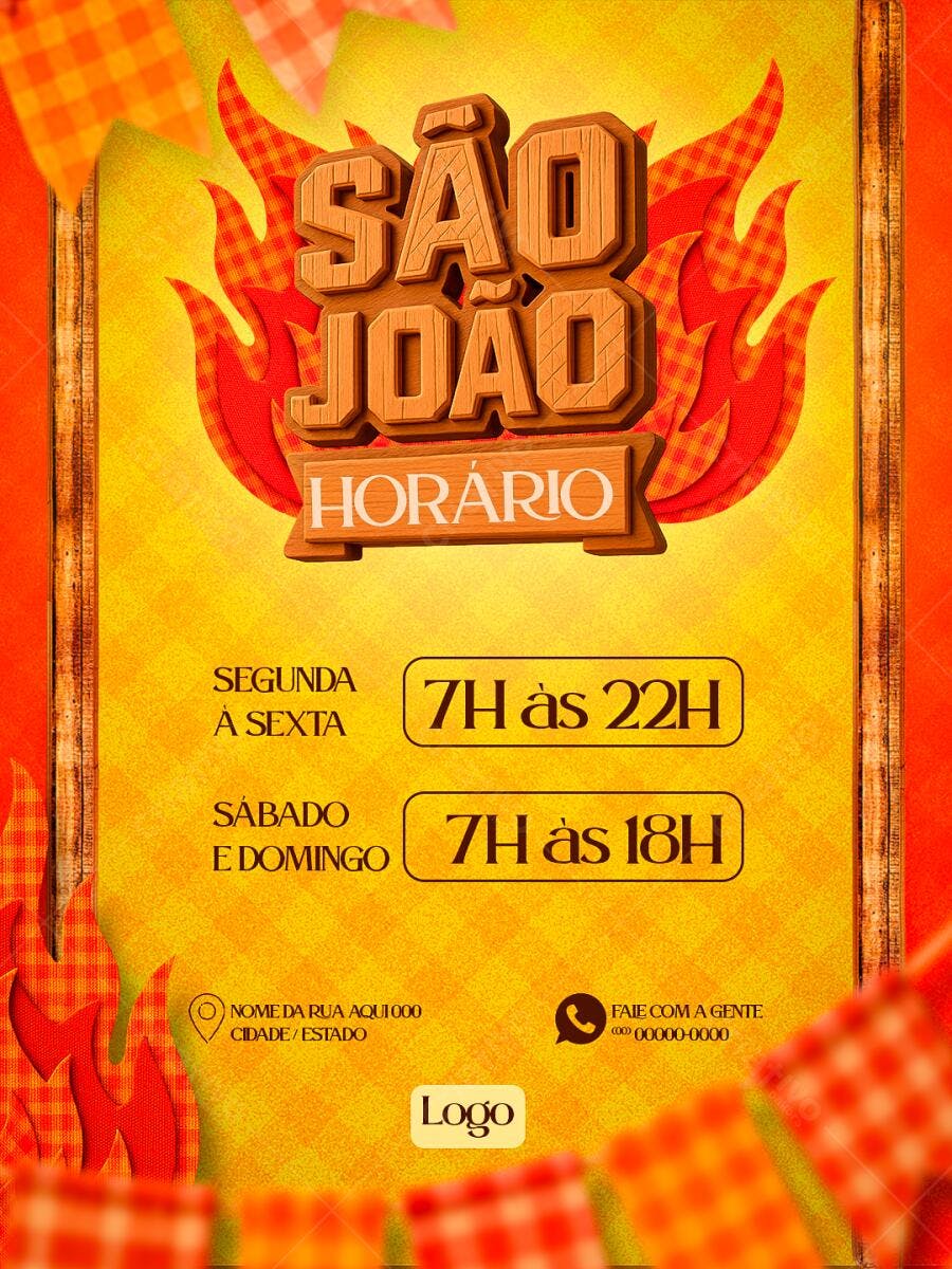 Flyer Festa Junina PSD Editável