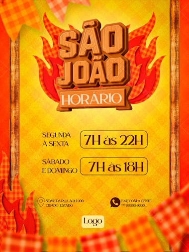 Horário de Funcionamento São João PSD