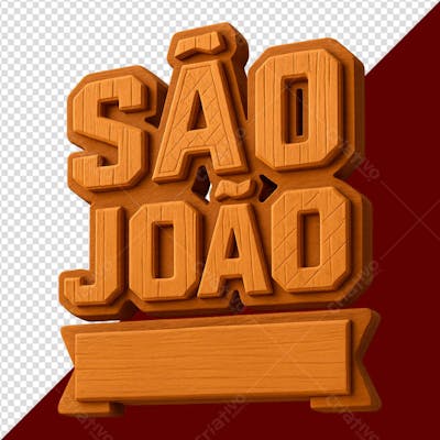 Selo 3D São João Madeira Entalhada png