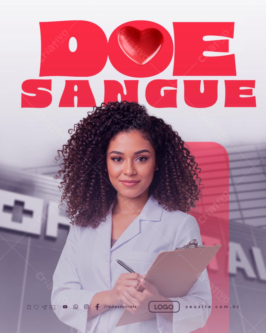 Flyer Doe Sangue PSD Editável