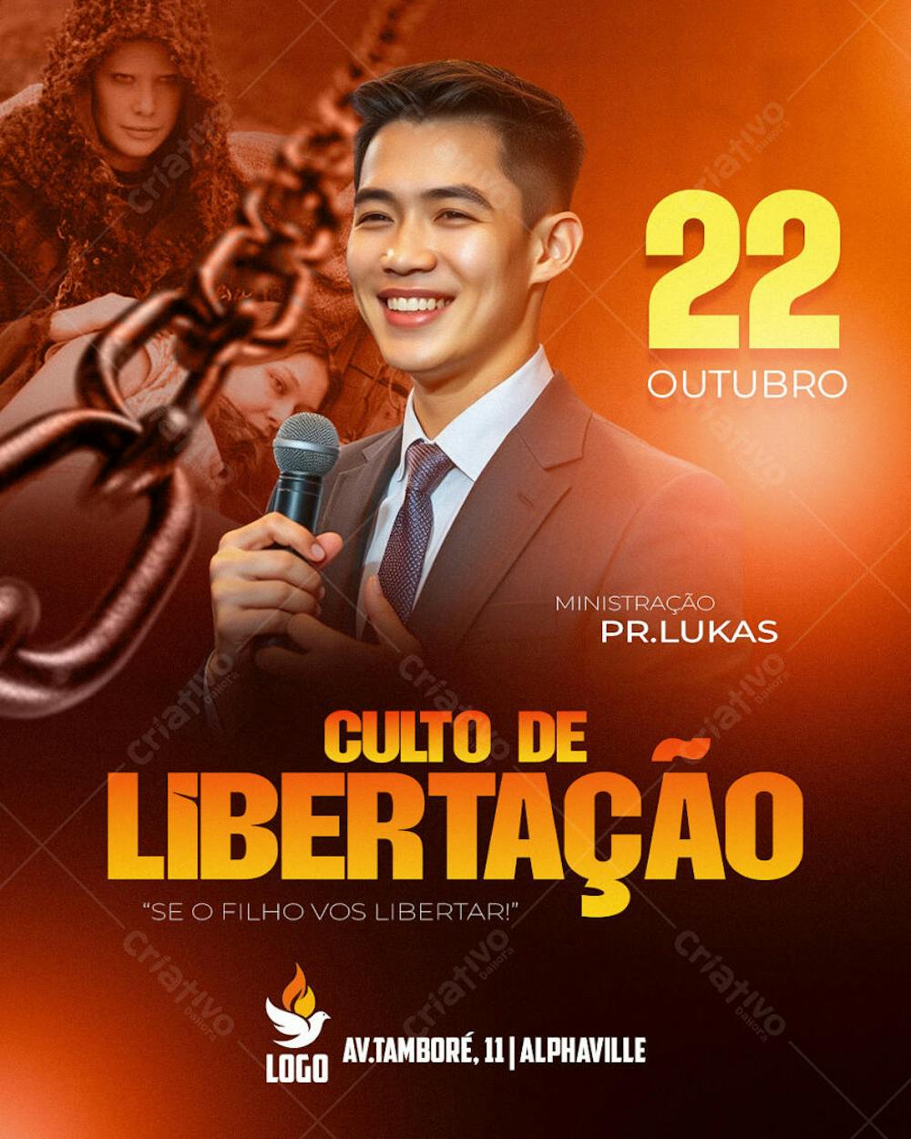 CULTO DE LIBERTAÇÃO SE POIS O FILHO VOS LIBERTAR