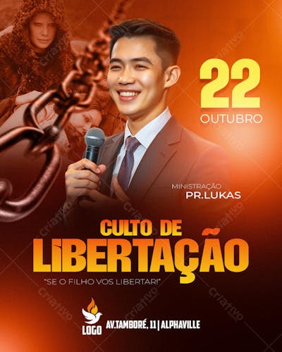 CULTO DE LIBERTAÇÃO SE POIS O FILHO VOS LIBERTAR