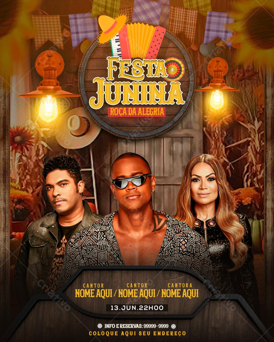 Flyer Festa Junina PSD Editável