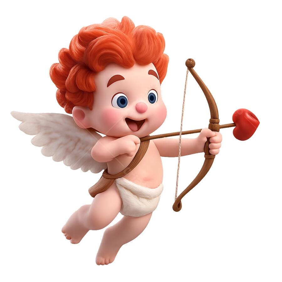 Post Instagram Dia dos Namorados Cupido PNG com fundo transparente