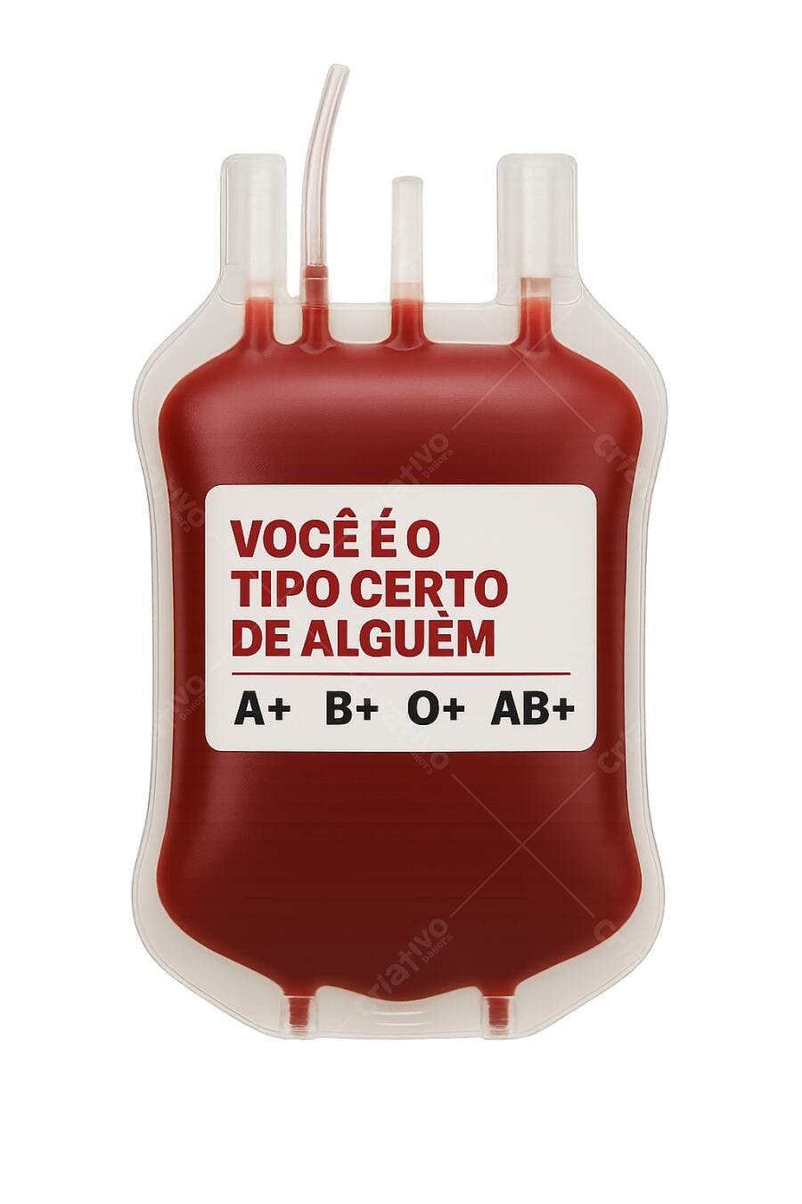 PNG Mockup Bolsa de Sangue com Fundo Transparente
