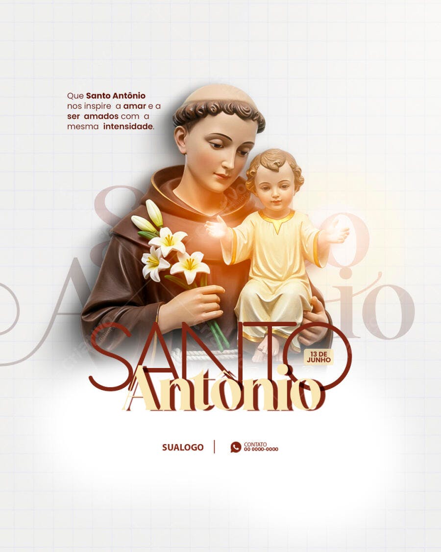 Imagem Dia de Santo Antônio PSD Editável