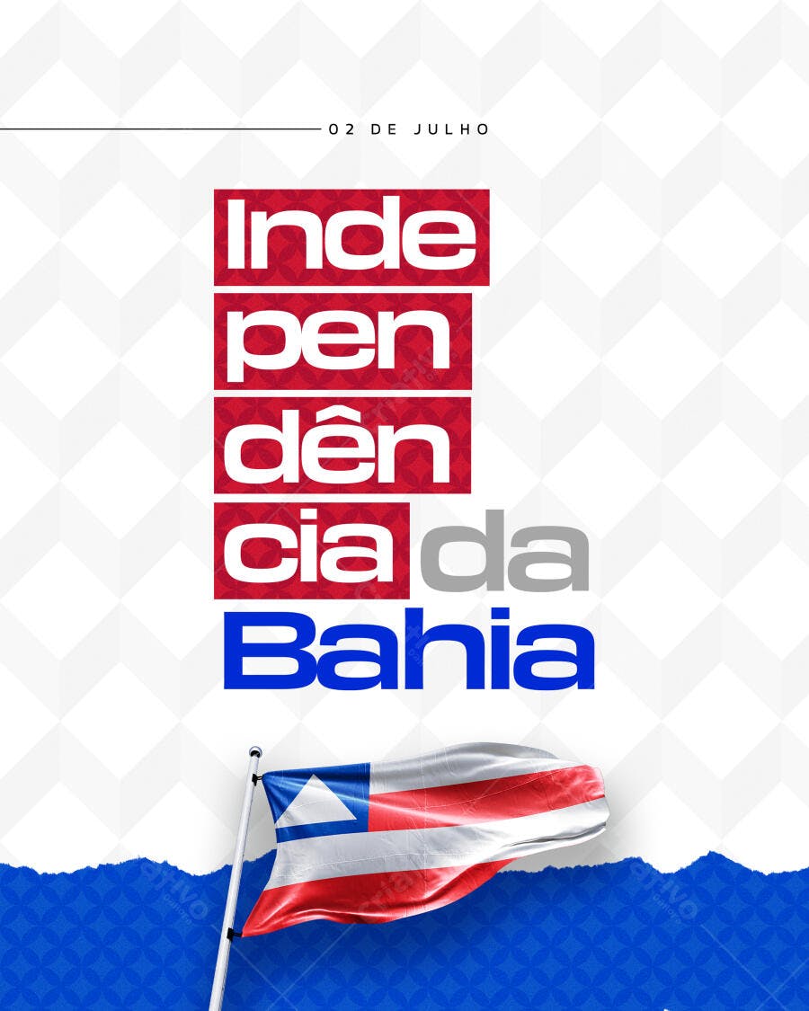 Flyer Independência da Bahia 02 de Julho PSD Editável