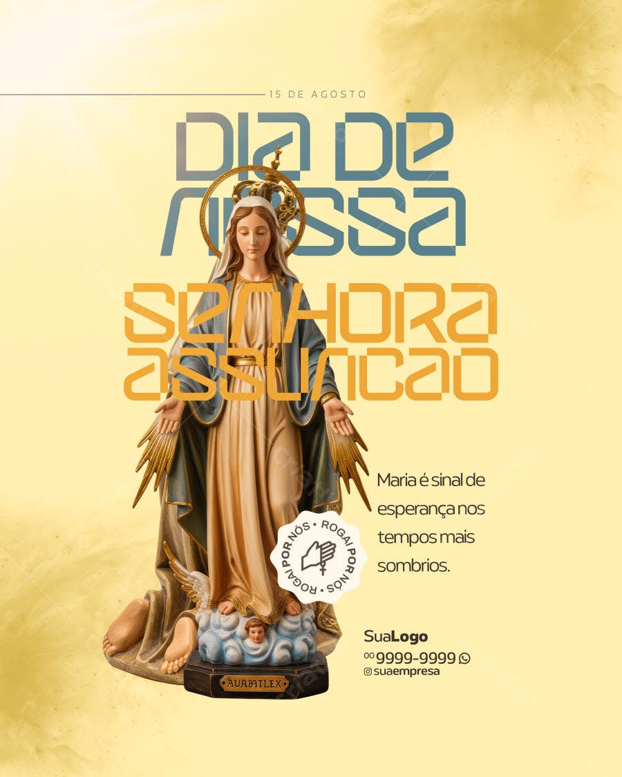 Flyer Dia de Nossa Senhora PSD Editável