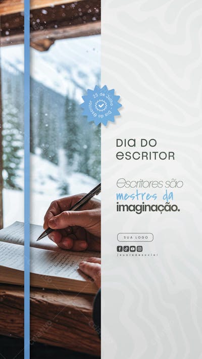 25 de Julho - Dia do Escritor - Flyer Social Media PSD Editável (15)