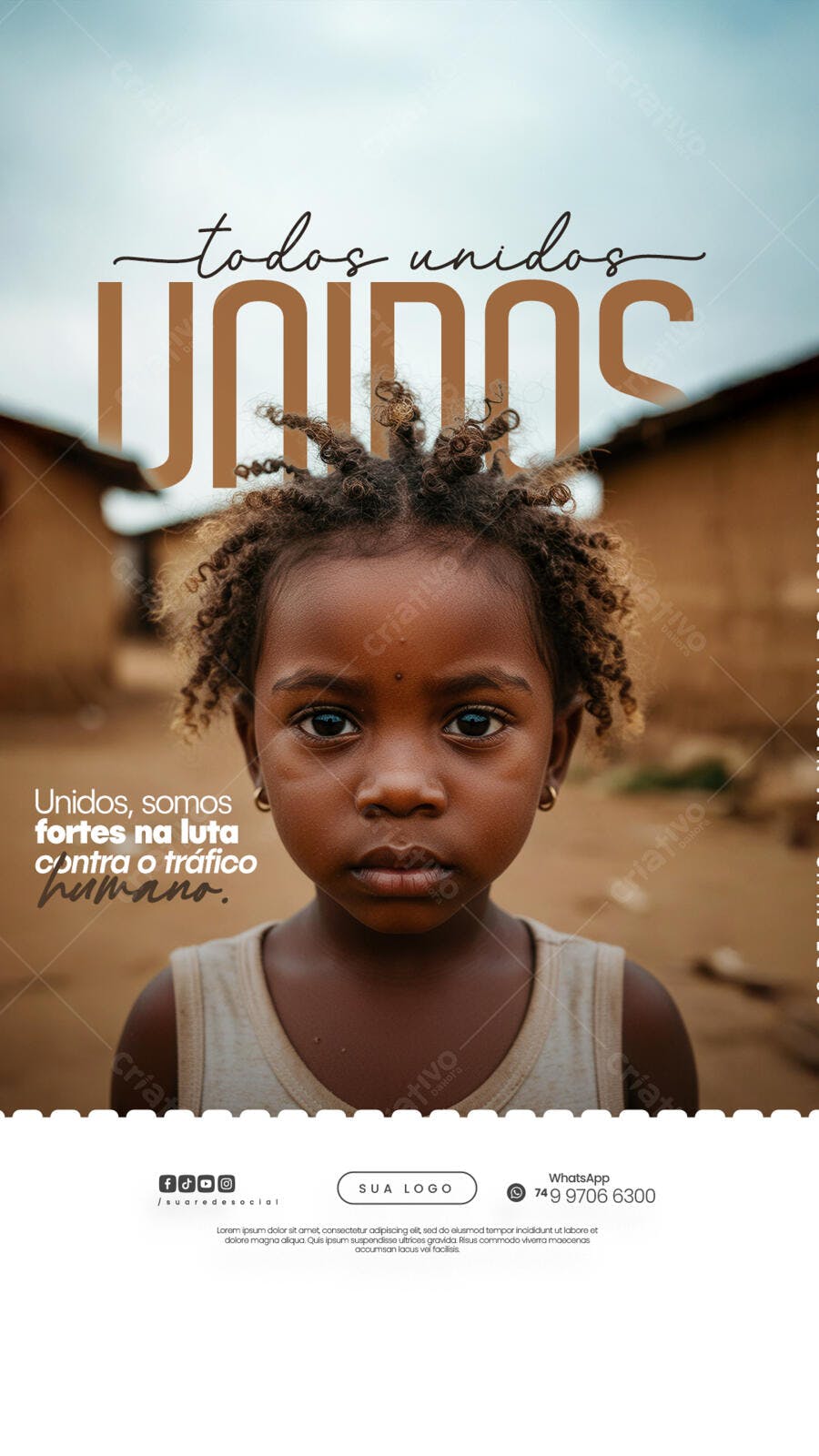 Flyer Combate ao Tráfico Humano PSD Editável