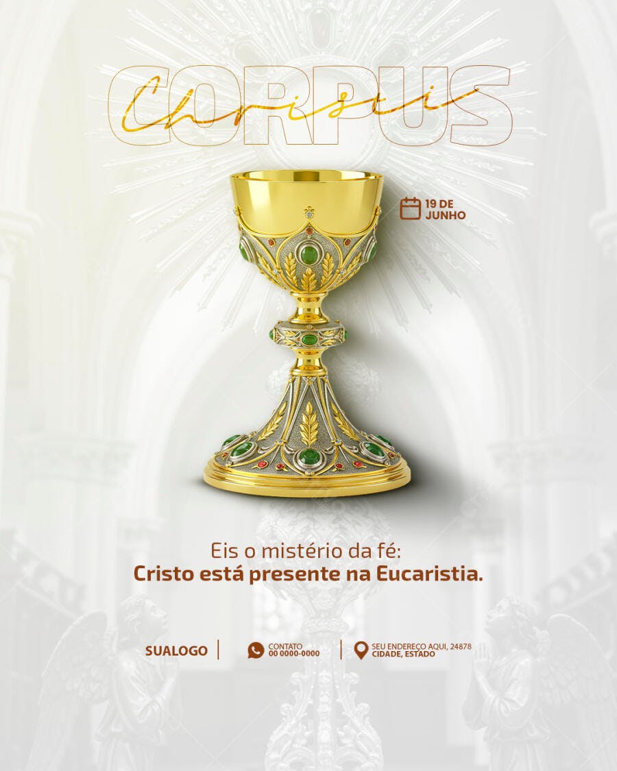Flyer Corpus Christi 19 de Junho PSD Editável