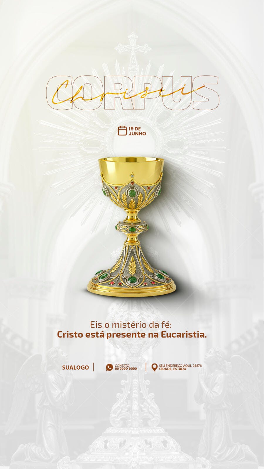 Flyer Corpus Christi 19 de Junho PSD Editável