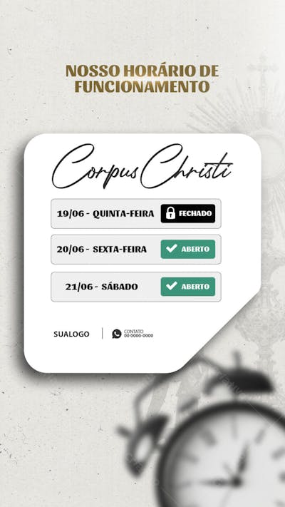 HORÁRIO DE FUNCIONAMENTO CORPUS CHISTI 6 - story