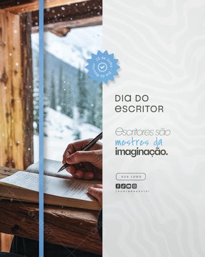 25 de Julho - Dia do Escritor - Flyer Social Media PSD Editável (10)