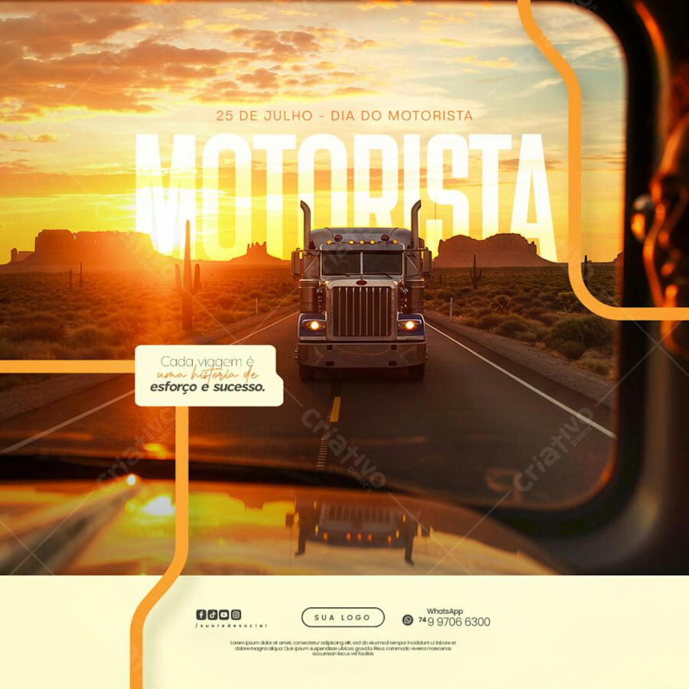 25 de Julho - Dia do Motorista - Flyer Social Media PSD Editável (20)
