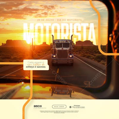 25 de Julho - Dia do Motorista - Flyer Social Media PSD Editável (20)