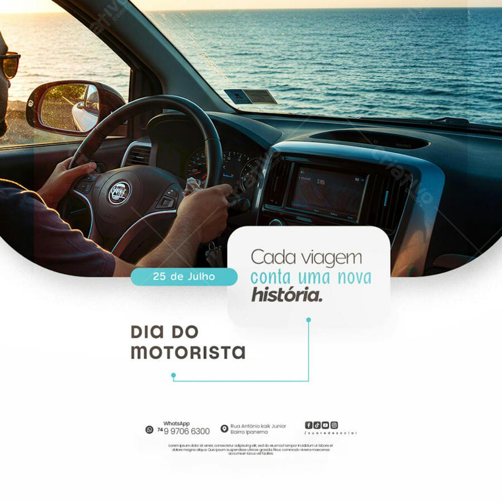 25 de Julho - Dia do Motorista - Flyer Social Media PSD Editável (24)